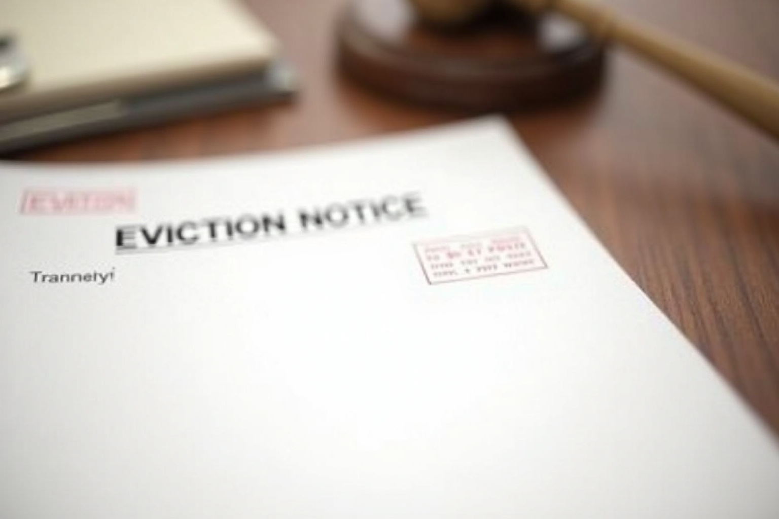 Besorgter Mieter liest einen Kündigungsbrief in seiner Wohnung